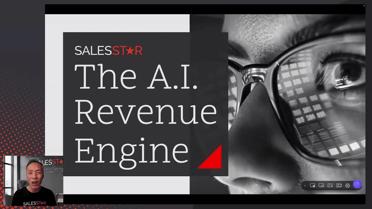 Two SalesStar coaches presenting a webinar on using AI to grow sales revenue