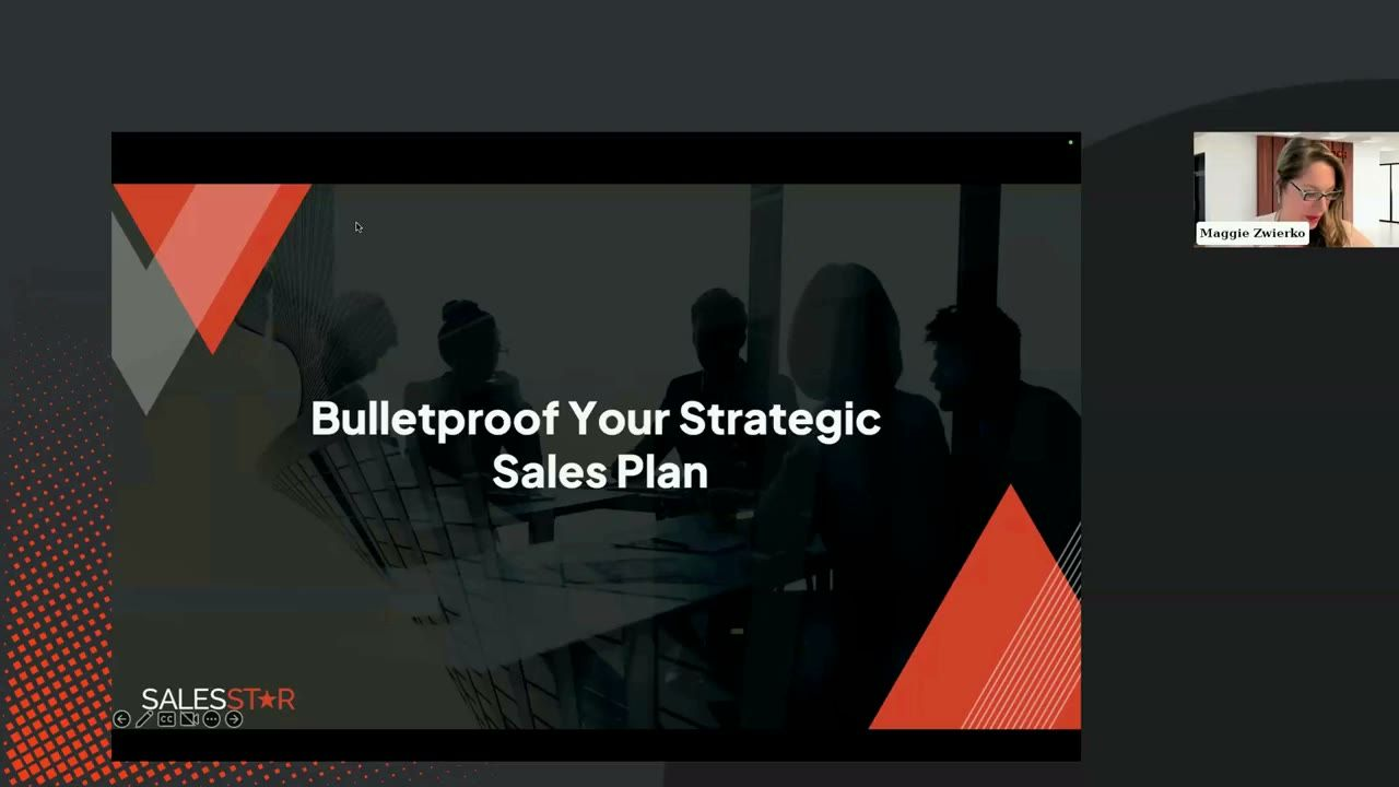 A SalesStar panel presenting a webinar on building a strategic sales plan