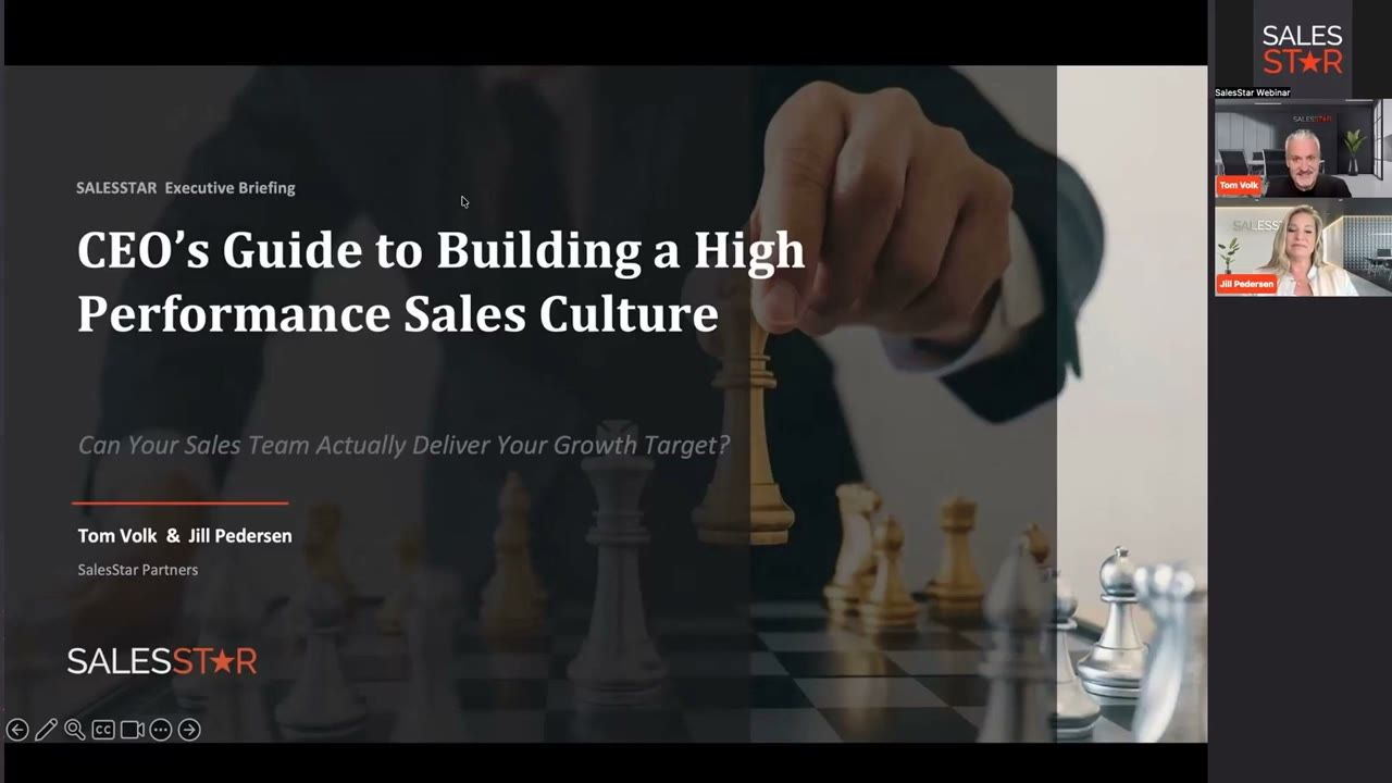 Two SalesStar coaches presenting a webinar on building a high performance sales culture