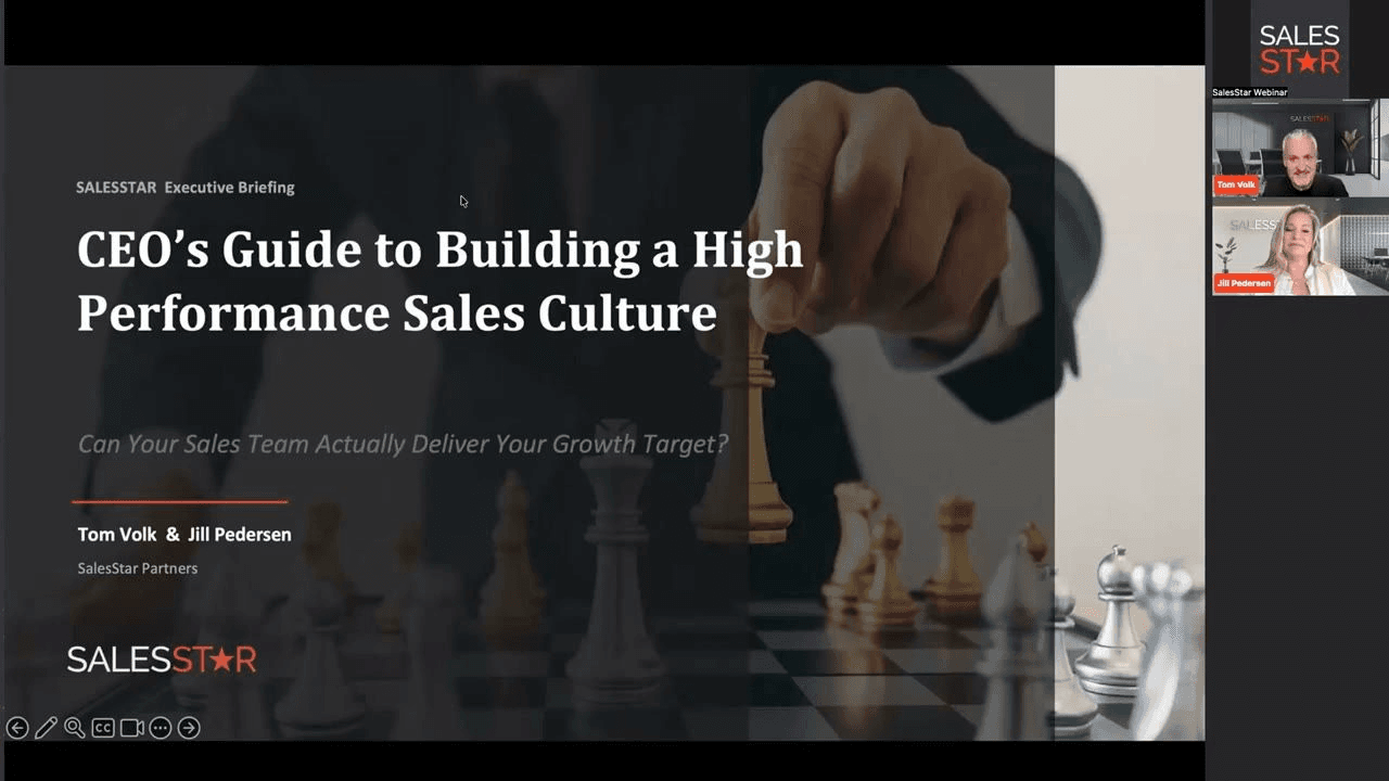 Two SalesStar coaches presenting a webinar on building a high performance sales culture
