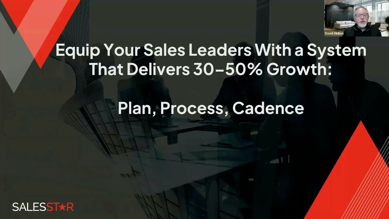 SalesStar coaches presenting a sales leadership webinar on plan, process and coaching