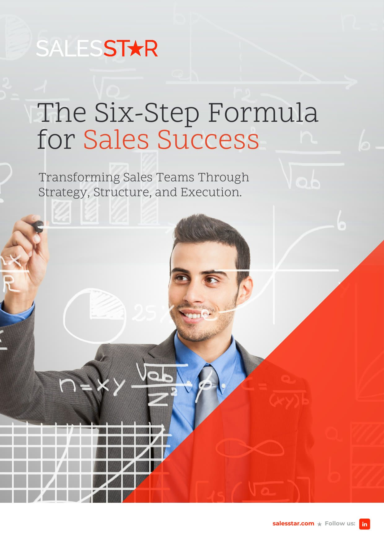 A sales plan on a whiteboard