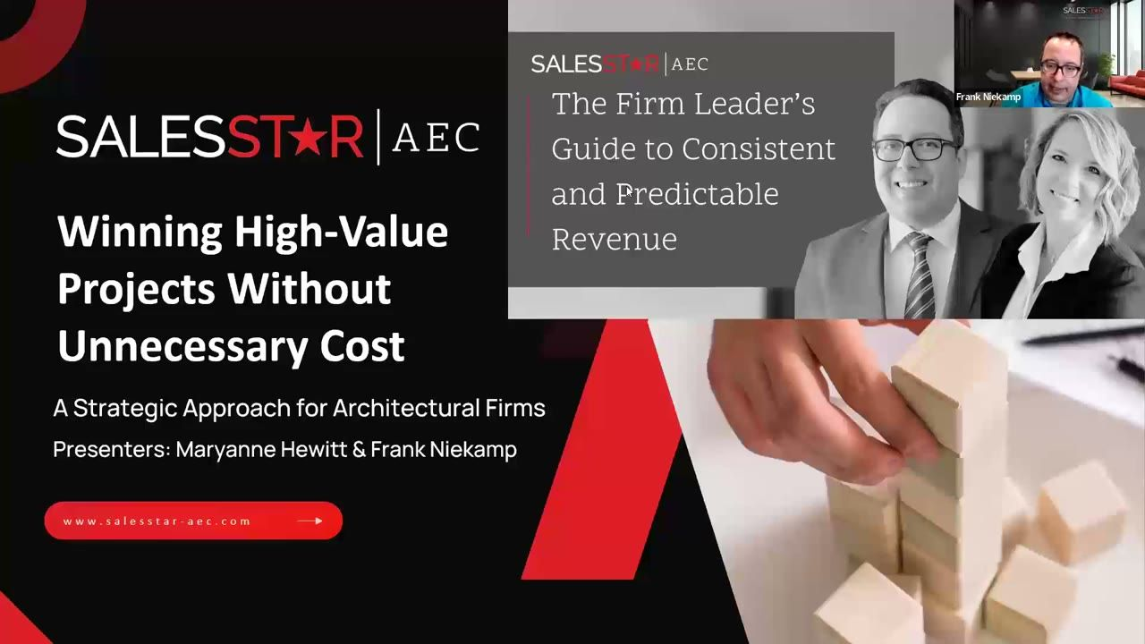 SalesStar coaches Frank Niekamp and Maryanne Hewitt presenting to architecture and engineering firm leaders